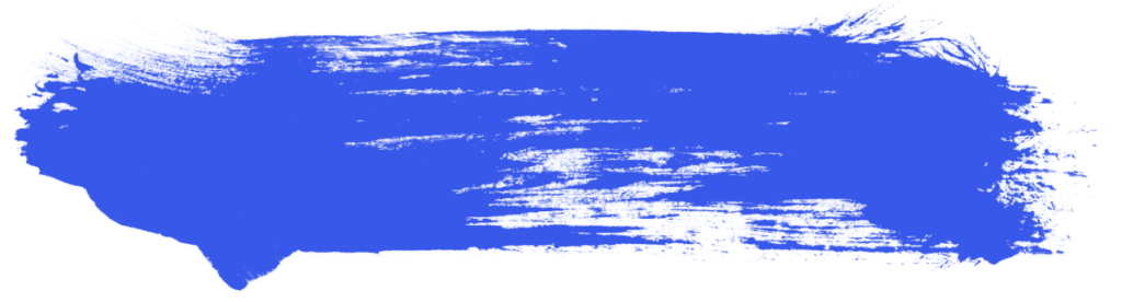 A blue brush stroke with a textured appearance on a black background.